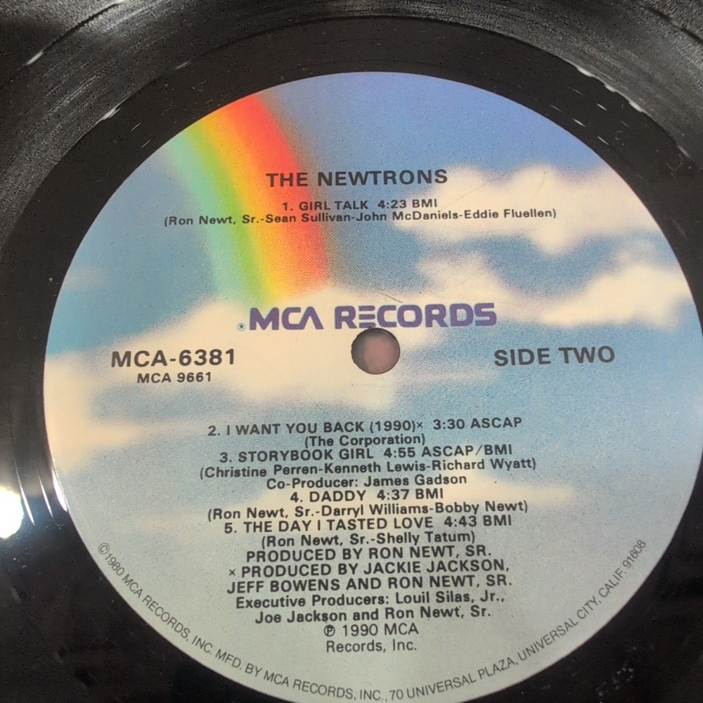 The‎ Newtrons Self-Titled Vinyl LP Album 1990 MCA-6381 New Jack Swing Promo VG+ - Picture 8 of 8